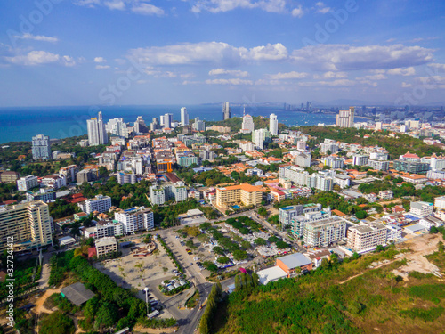 Aerial view of Pattaya, Thailand