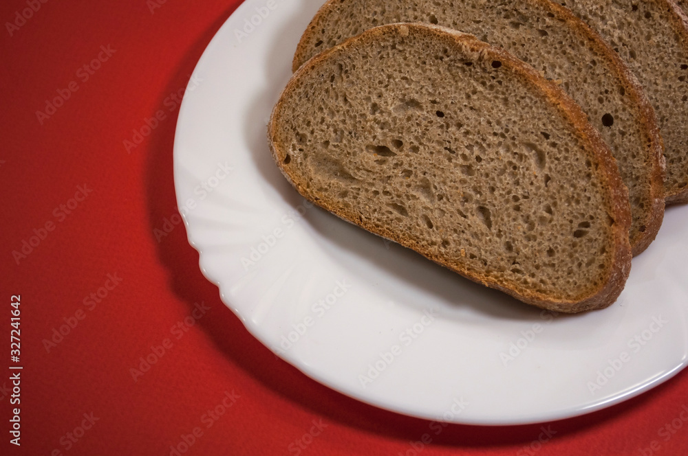 slice of homemade bread slice of homemade bread