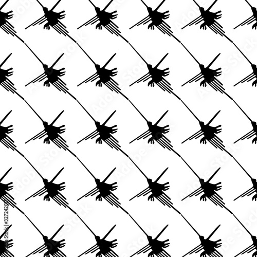 Pattern with hieroglyph on a white background