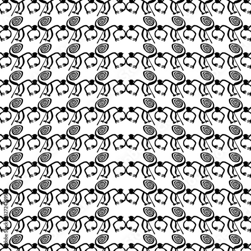 Pattern with hieroglyph on a white background