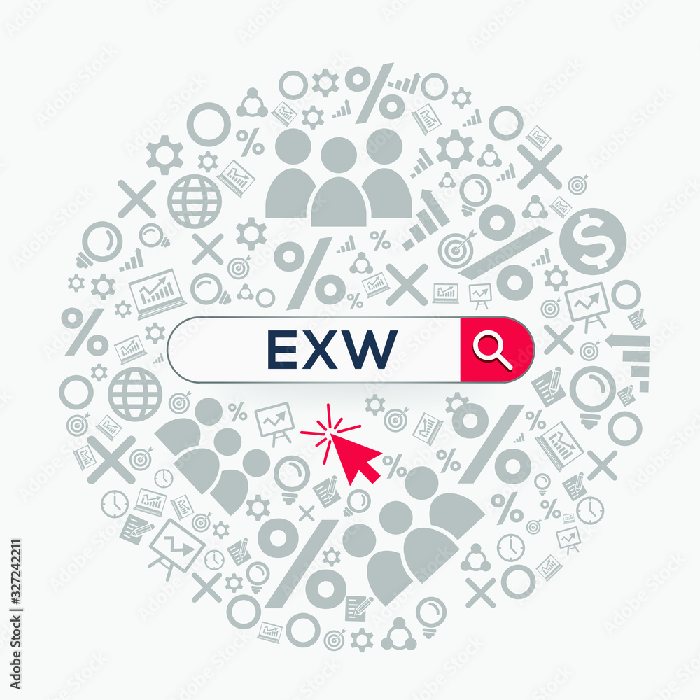 EXW Mean ex Works Word Written In Search Bar Vector Illustration exw-mean-ex-works-word-written-in-search-bar-vector-illustration