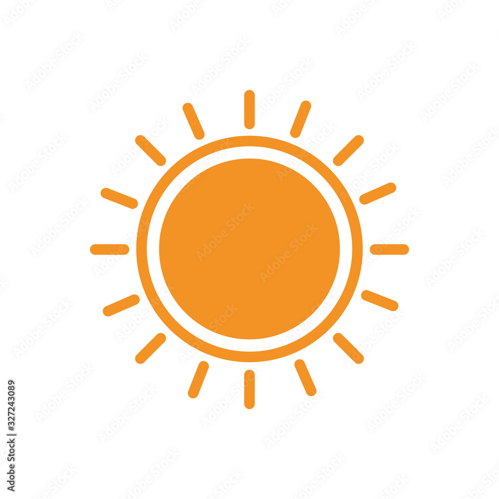 Isolated sun flat style icon vector design