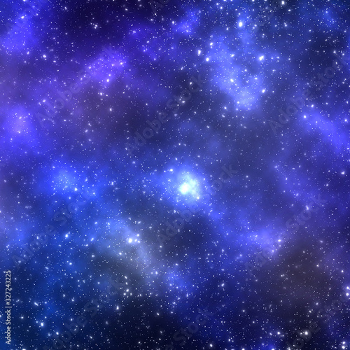 Cosmic galaxy background with nebula, shining stars and dust. © RPL-Studio