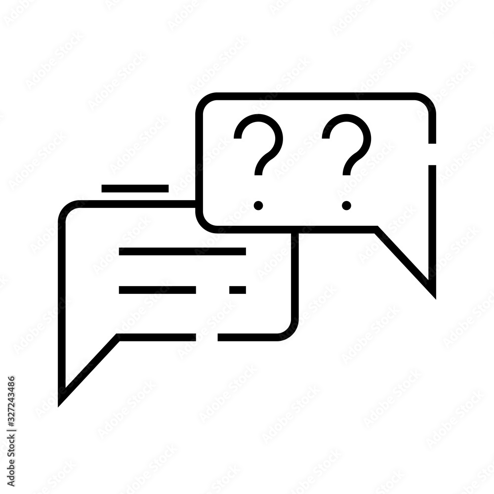Online messages line icon, concept sign, outline vector illustration, linear symbol. Online messages line icon, concept sign, outline vector illustration, linear symbol.