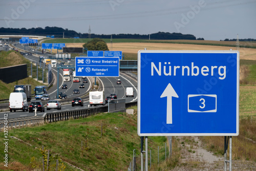 Blue  destination sign 