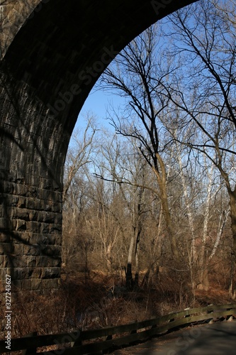 This is a view of a bridge built in the 19th century.