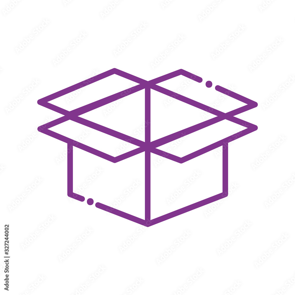 Isolated delivery box line style icon vector design Isolated delivery box line style icon vector design