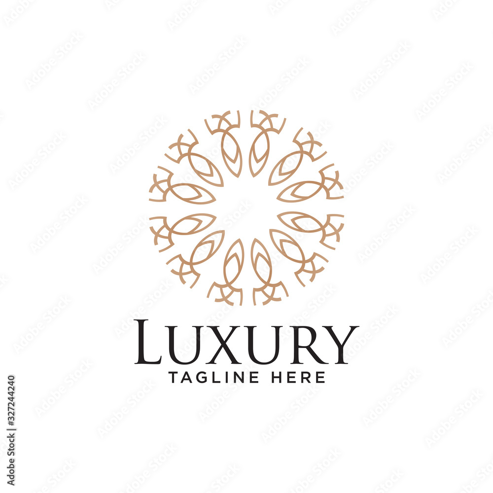 Abstract Leaf logo icon design. Elegant crown line symbol. Universal premium vector sign Abstract Leaf logo icon design. Elegant crown line symbol. Universal premium vector sign