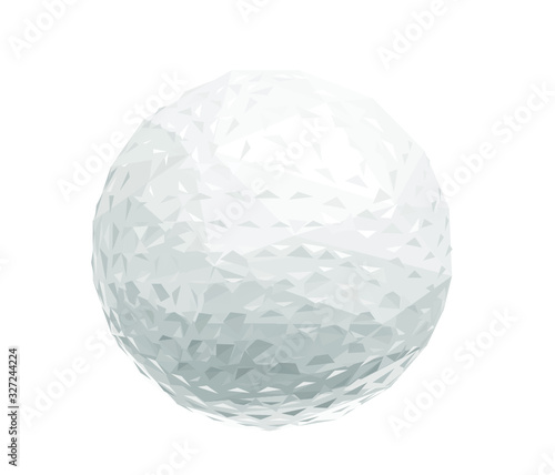 golf ball low poly. vector illustration.