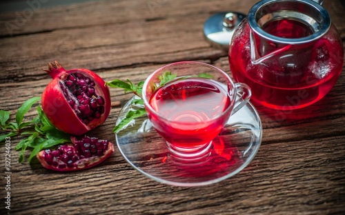Hot pomegranate tea