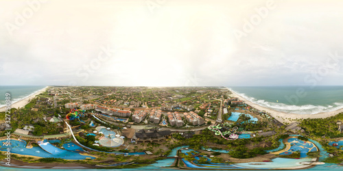 Spherical panorama 360 degrees of of Beach Park in Fortaleza, Ceara, Brazil, at Porto das Dunas Beach © Sérgio Rocha
