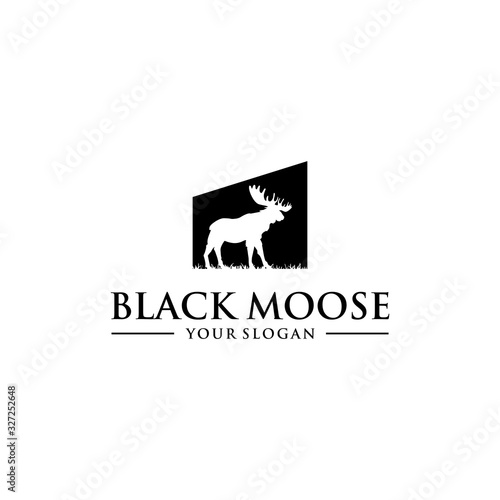 moose logo in the negative space
