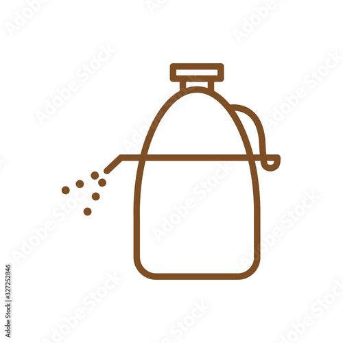 Isolated fumigation bottle line style icon vector design
