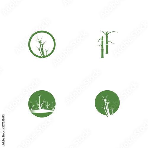 Set Sugar cane Logo Template vector symbol