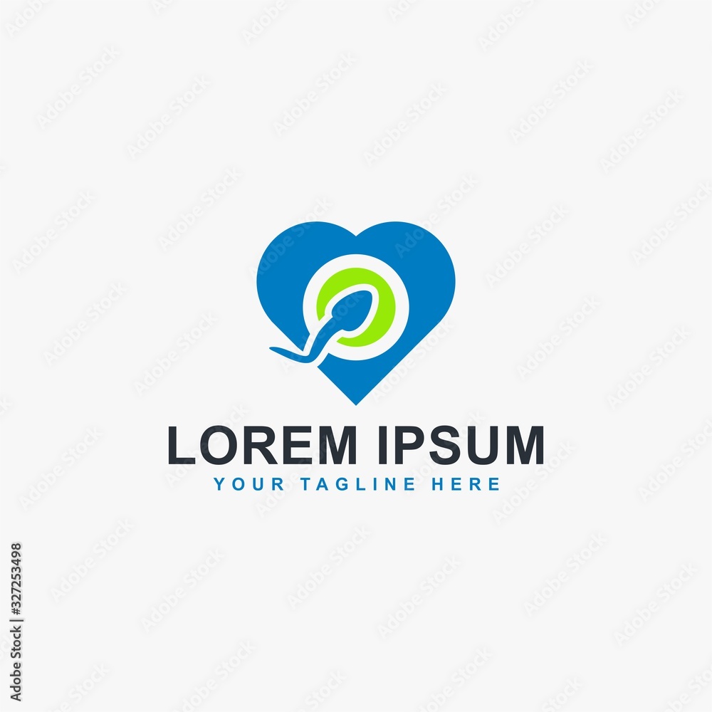 Fertility logo design. Medical care illustration symbol. Sperm and love vector icons. Fertility logo design. Medical care illustration symbol. Sperm and love vector icons.