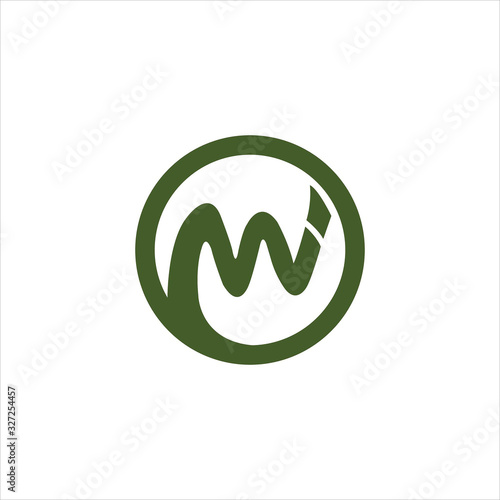 Initial letter mi or im logo design template