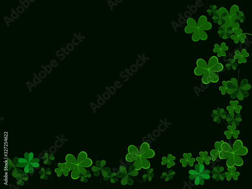 Green background illustration Vector day with Patrick Shamrock vector