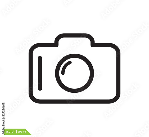 Camera icon vector logo template