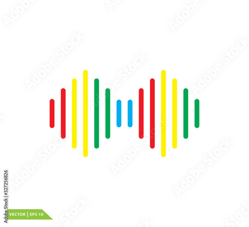 Sound wave icon vector logo design template