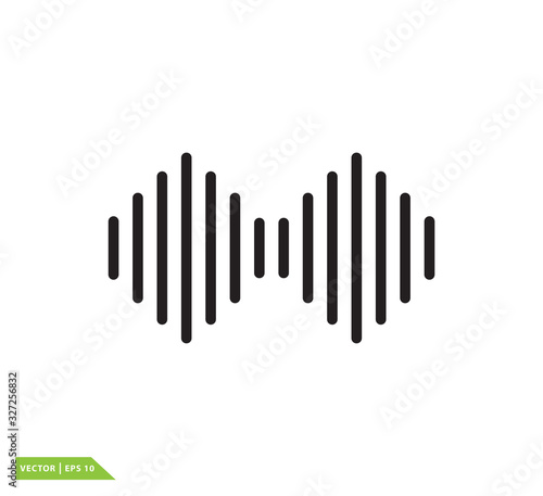 Sound wave icon vector logo design template
