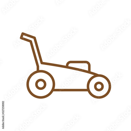 Isolated grass cutter line style icon vector design