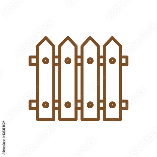 Isolated fence line style icon vector design
