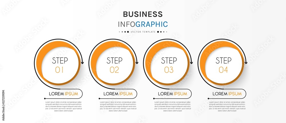 Naklejka premium Business infographic element with options, steps, number vector template design