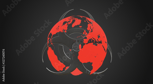 red world wide globe with w...