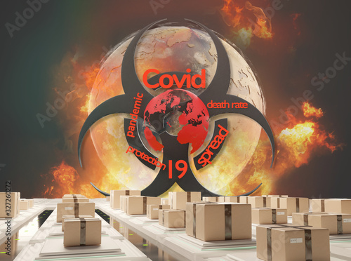 postal parcel packages with...