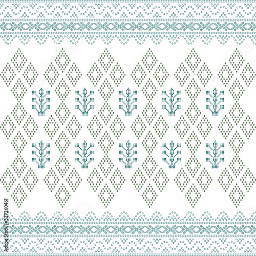 Seamless geometric background motif ulos batak. seamless traditional textile bandhani sari border. creative seamless indiant bandhani textures border design