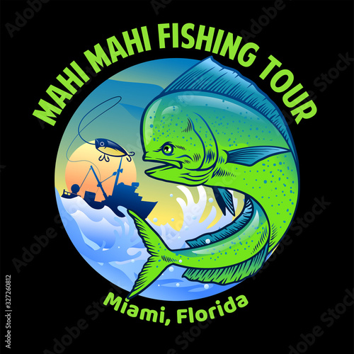 mahi mahi fishing shirt design