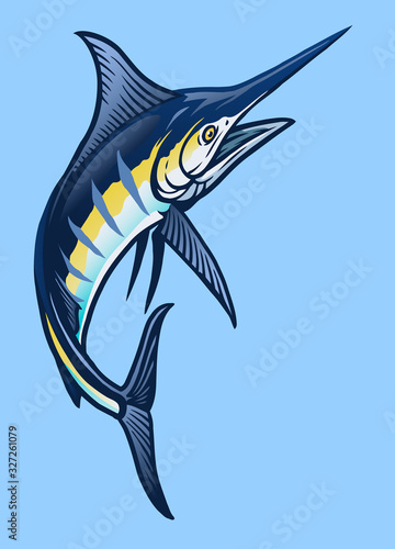 Obraz na plátně big blue marlin fish