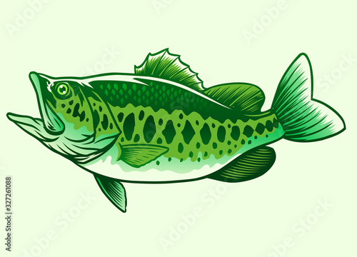 big bass green fish