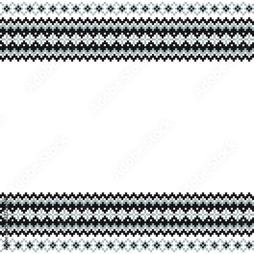 Christmas Fair Isle Border Template - This is a Christmas fair isle border template suitable for backgrounds, printing materials, etc.