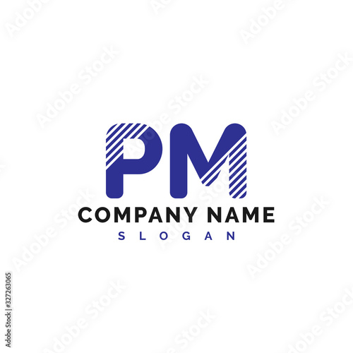 PM Letter Logo Design. PM letter logo Vector Illustration - Vector