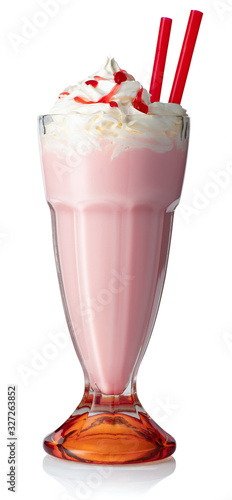 Fotografija strawberry milkshake in glass