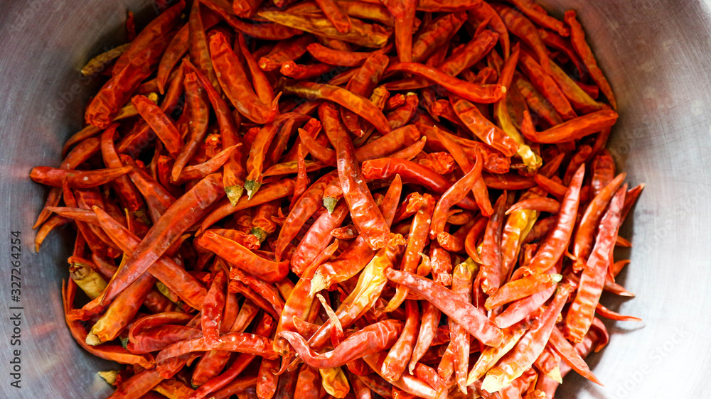Fototapeta premium Dried chilies that come with spicy in Thailand.