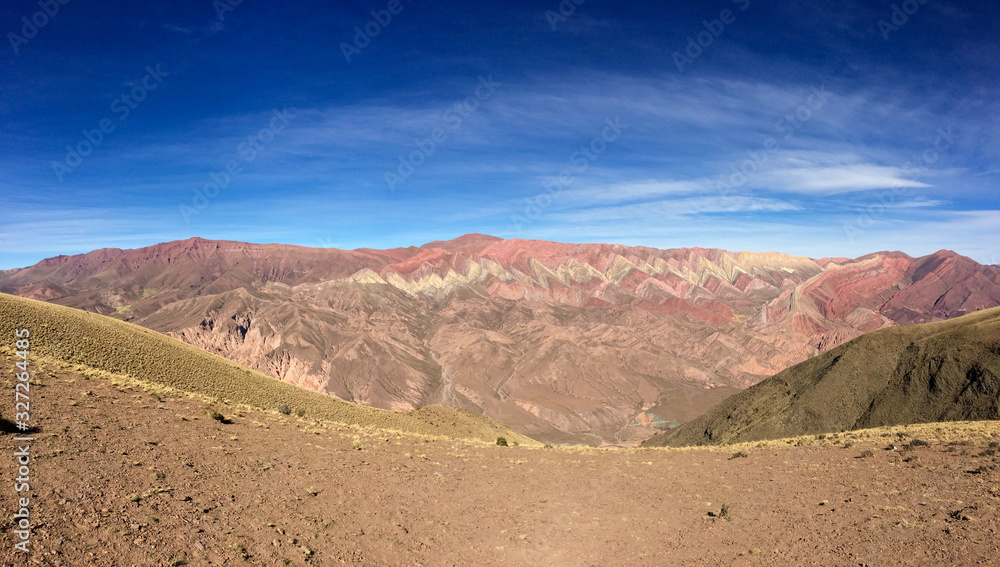 Hornacal, the 14 Coloured Rainbow Mountains in La Cabrada, Argentina Hornacal, the 14 Coloured Rainbow Mountains in La Cabrada, Argentina