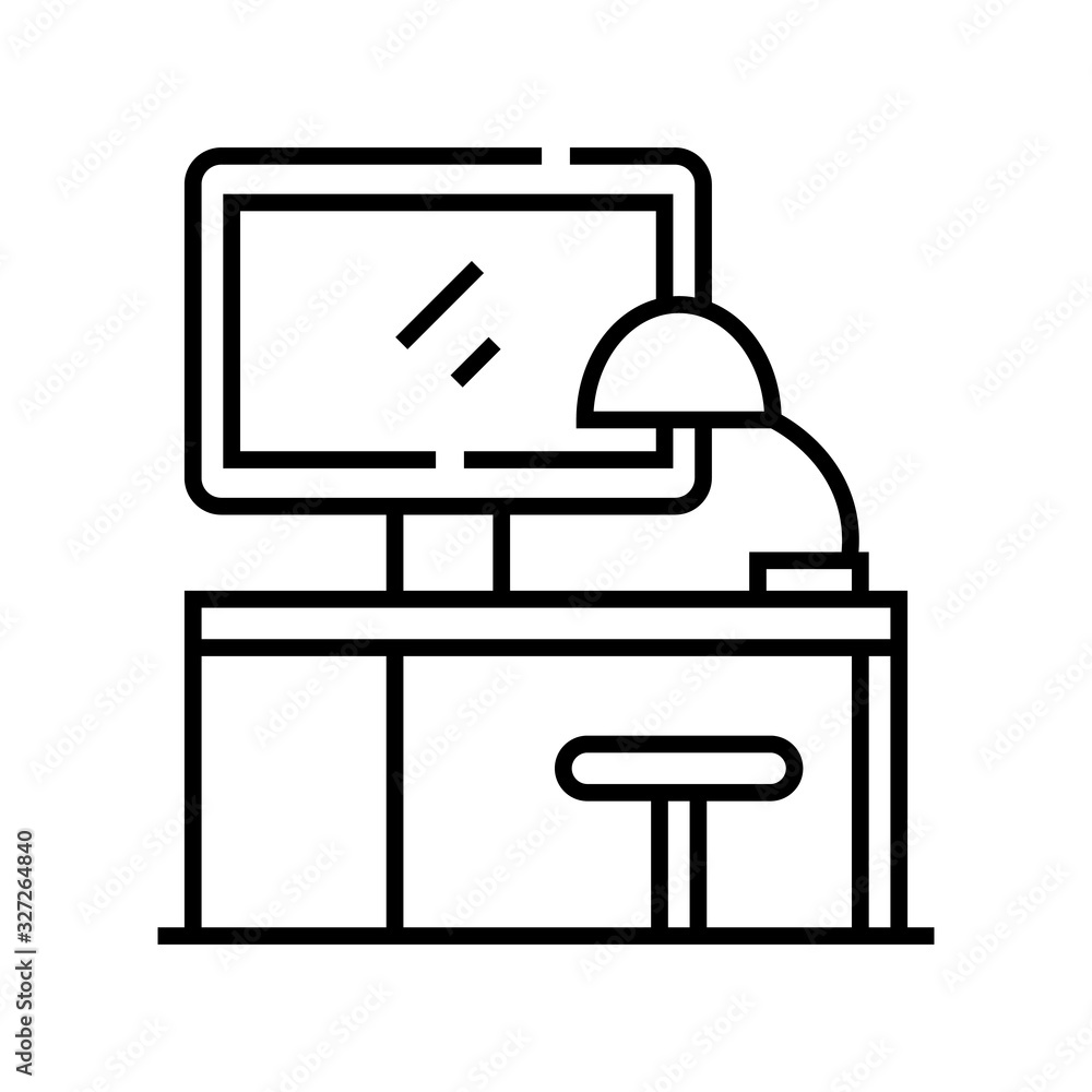 Learning class line icon, concept sign, outline vector illustration, linear symbol. Learning class line icon, concept sign, outline vector illustration, linear symbol.