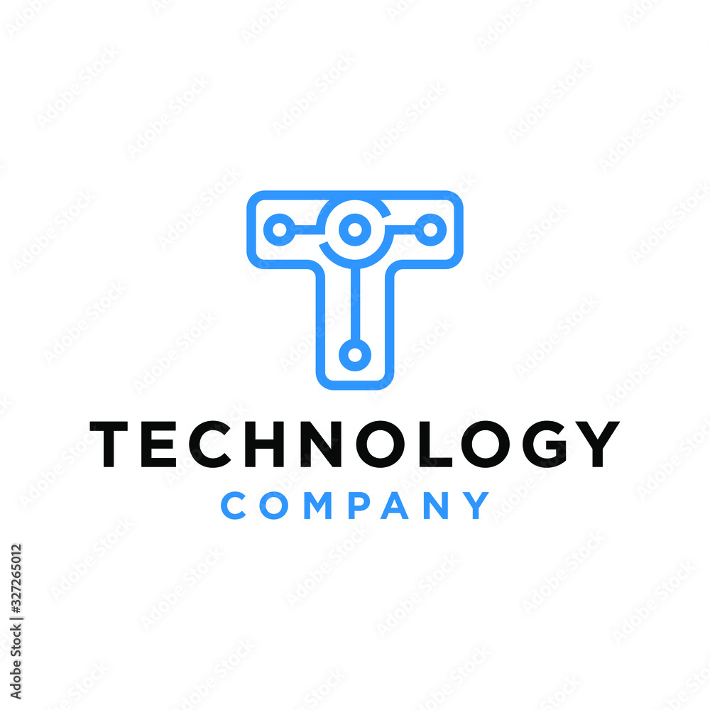 Digital Technology Letter initial T connection Icon Logo Design Element vector logotype template Digital Technology Letter initial T connection Icon Logo Design Element vector logotype template