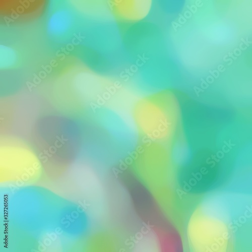blurred square format background with medium aqua marine, pale golden rod and gray gray colors and space for text or image