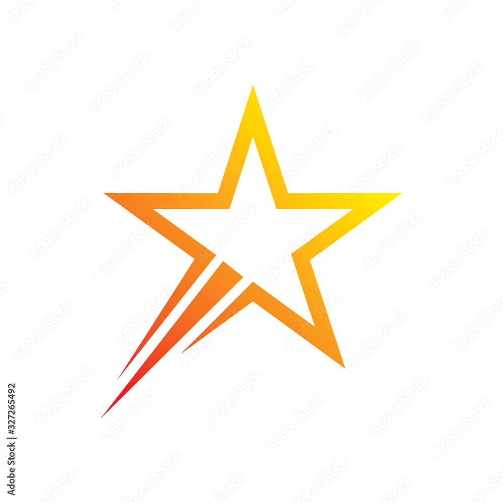 bright creative color shape line star motion logo design bright creative color shape line star motion logo design