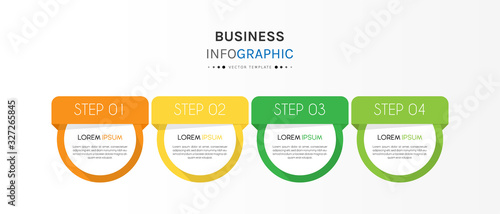 Business infographic element with options, steps, number vector template design