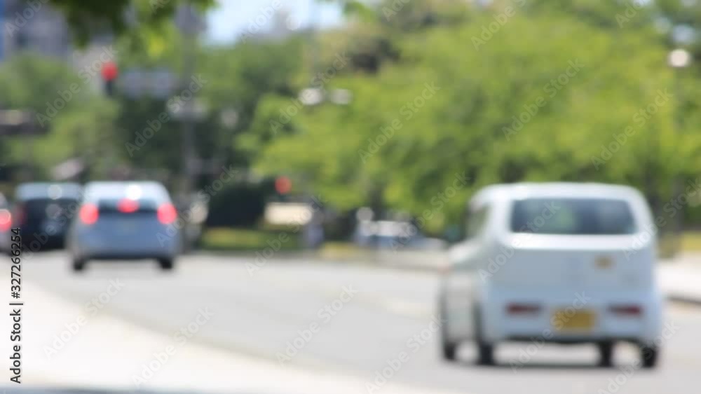 車道 ピントぼかし 車道 ピントぼかし