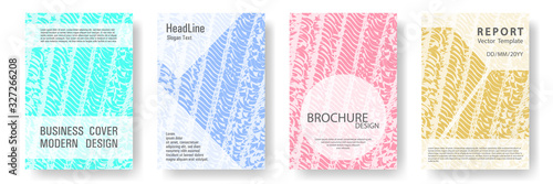 Cover page design templates set.