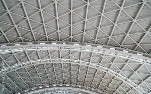  interior view of ceiling with bright light