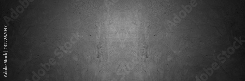 Fototapeta Old wall texture cement dark black gray background abstract grey color design are light with white gradient background.