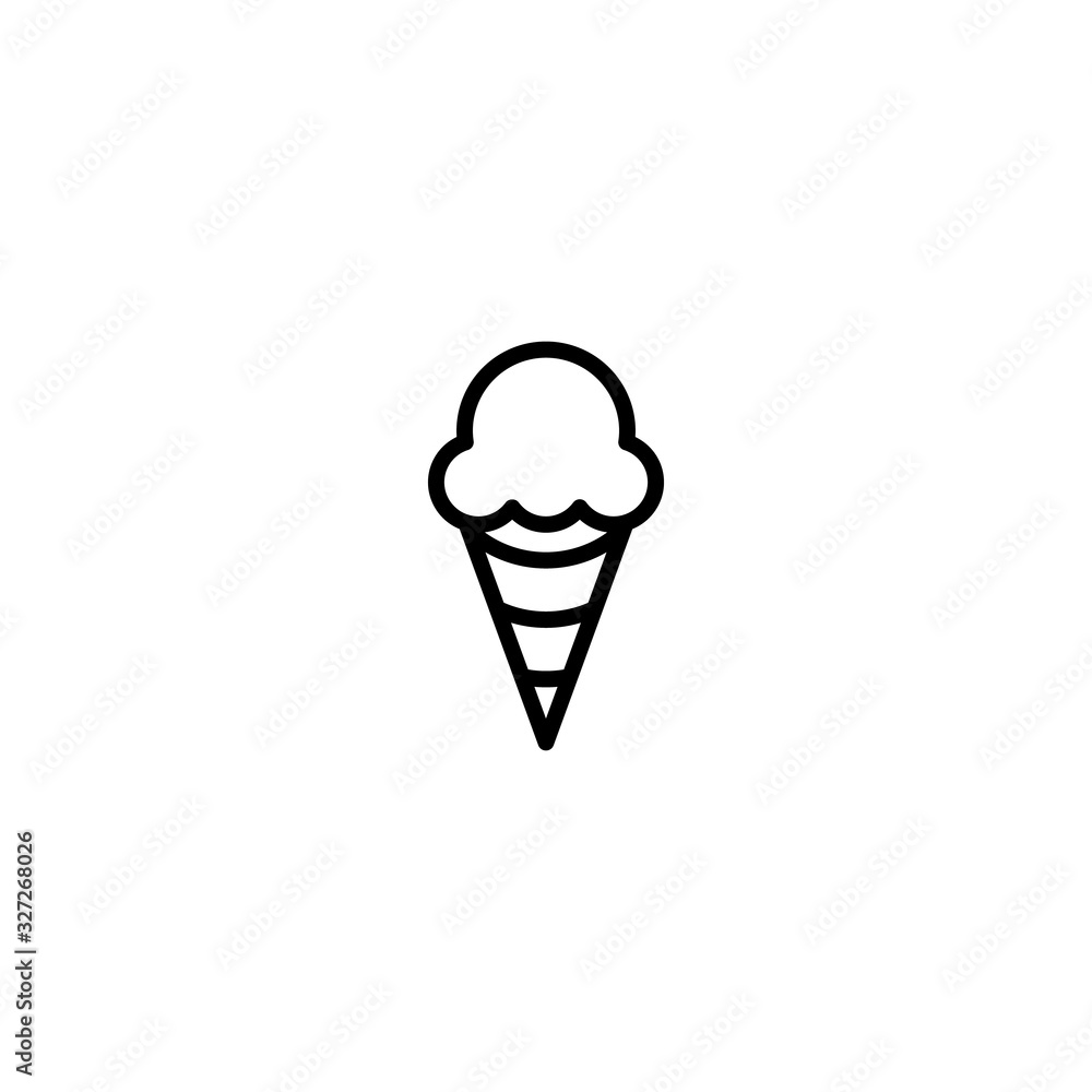 ice cream line icon vector illustrator graphic design thin line icon on white background good for Sale and Promotion ice cream line icon vector illustrator graphic design thin line icon on white background good for Sale and Promotion