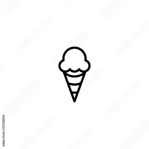 ice cream line icon vector illustrator graphic design thin line icon on white background good for Sale and Promotion