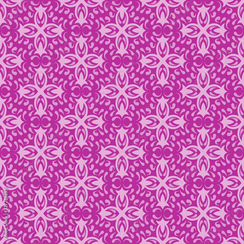 Elegant floral pattern. Background picture in retro style. Pattern - seamless wallpaper for your design ideas. Color in the image: purple, pink. Vector illustration